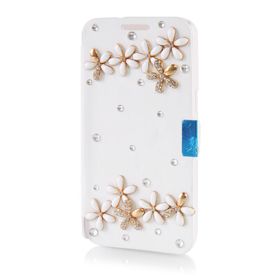

MOONCASE Luxury Flower Crystal Leather Side Flip Wallet Pouch Case Cover for Samsung Galaxy Express 2 G3815