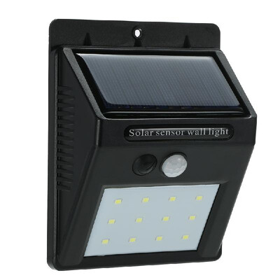 

Solar Sensor Wall Lights 20LED Waterproof Solar Powered PIR Motion Sensor Energy Saving Night Lights for Garden Fence Patio Dr