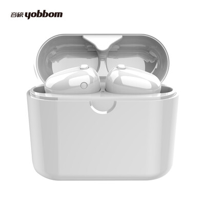 

YOBBOM true wireless Bluetooth headset idol Bluetooth 50 mini ultra small invisible sports car business earphones music running headset mobile phone universal version white