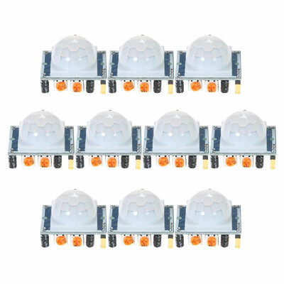 

Ipcamera 10pcs HC-SR501 IR Pyroelectric Infrared IR PIR Motion Sensor Detector Module SR04 N2B2T4U8