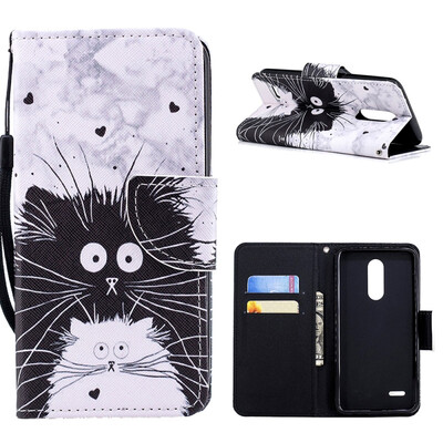 

MOONCASE Millet Mi A1 Mi 5X painted leather case with small hand rope - black&white cat