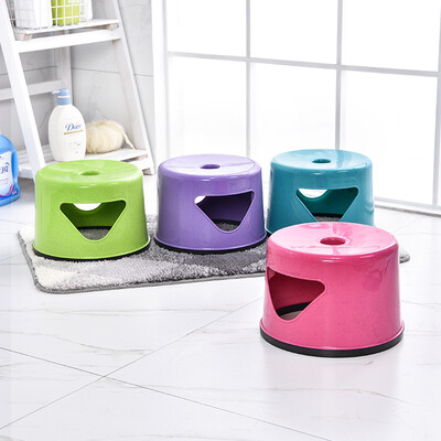 

Double peach SHUANG TAO household plastic thickened stool chair childrens stool bathroom anti-skid stool small bench shoe bench green 1 Pack