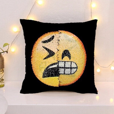 

Simplife Emoji Cushion Cover DIY Sequin Pillow Cases Home Decor Funny Change Emoji Pillow Covers Seat Cushion Covers Pillows