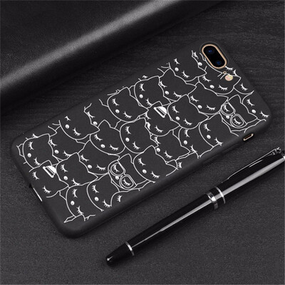 

Relief Phone Case For iPhone 6 6s 7 8 Plus X 5 5s SE Cover Fashion Soft TPU