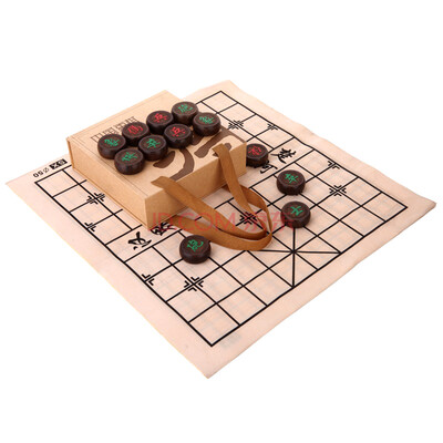 

Huasheng hardcover black sandalwood Chinese chess 5 cm solid wood three-dimensional relief to send gift box PU board