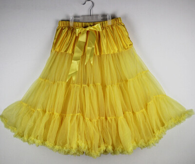 

Buebos Ninos 65cm Soft Fabric Women Pettiskirt Long Sexy Pleated Chiffon Petticoat Rockabilly skirt Tulle Tutu Lady Pettiskirt