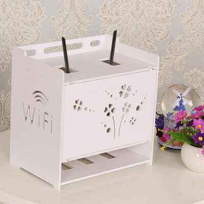 

EDO router storage box creative hollow layered finishing junction box ventilation cooling wireless WiFi socket power storage shelf TH1290