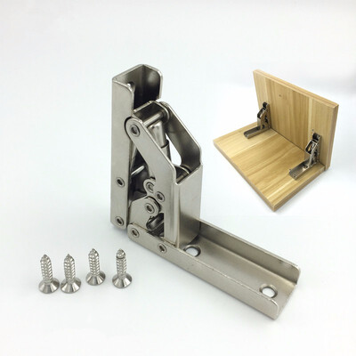 

2pcs stainless steel 90 degree folding shelf hinge bracket hidden table holder hinge furniture accessories folding shelves