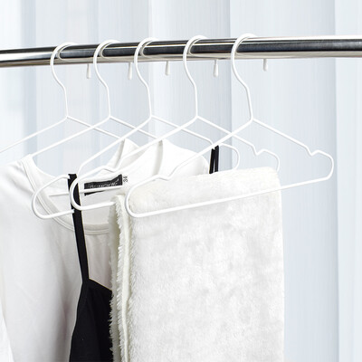 

Pinmai hanger iron wire dusting process small paragraph groove children drying rack 30cm multi-purpose drying rack 5 only non-slip rust-proof Nordic wind white hanger