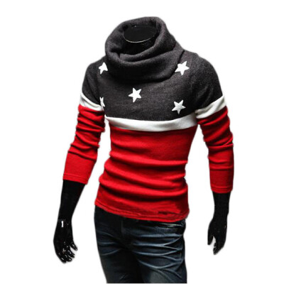 

Zogaa New Men's Sweater High Collar Embroidery