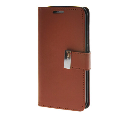 

MOONCASE Synthetic PU Leather Case Wallet Flip Card Slot Holster Pouch Stand Cover for Samsung Galaxy S6 Edge Brown