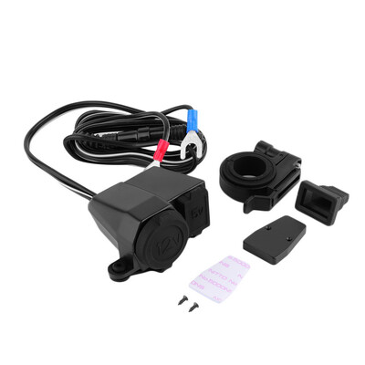 

Motorcycle Waterproof 12V Cigarette Lighter USB Power Socket Charger For Phone