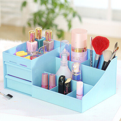 

Space Workshop Drawer Plastic Cosmetic Storage Box Jewelry Storage Box Creative Desktop Storage Box Storage Box Blue