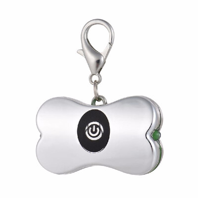 

LED Dog Cat Pet Collar Light Pendant Clip-on Bone-shape Dog Blinking Safety Night Walking Lights Keychain