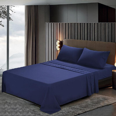 

Romacci Htovila 4-Piece Bed Sheet Set Soft Brushed Microfiber Bedding Set Flat Sheet Fitted Sheet 2pcs Pillowcase--Queen Size