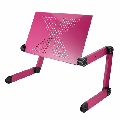 

Adjustable Computer Desk Table Folding Laptop Notebook Stand Bed Tray Aluminum Alloy Material Ventilation Holes Mouse Board