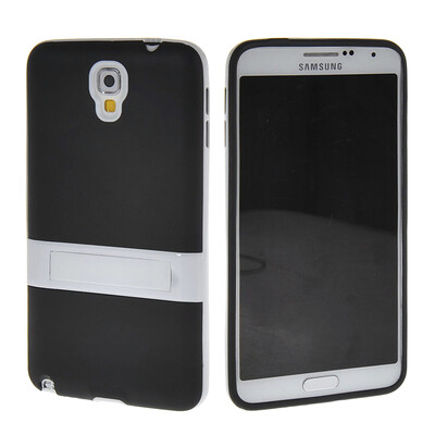 

MOONCASE Soft Flexible Silicone Gel TPU Skin with Kickstand Shell Back Case Cover for Samsung Galaxy Note 3 Neo N7505 Black