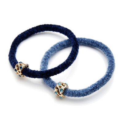 

Chimera CHIMERA hair ornaments headdress flow beaded high elastic rubber band hair ring hair band tail rubber soft blue