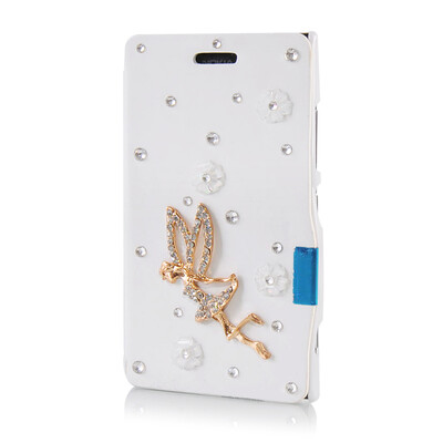 

MOONCASE Luxury Flower Crystal Leather Side Flip Wallet Pouch ЧЕХОЛ ДЛЯ Nokia Lumia 925