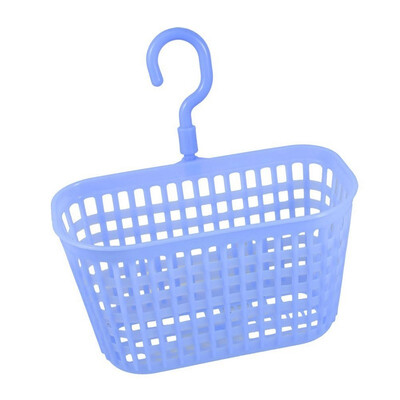 

UpperX Plastic Hollow Grid Kitchen Bathroom Hook Basket Holder Blue