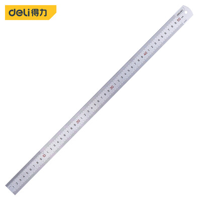 

Deli deli stainless steel ruler scale metric scale drawing steel ruler 50cm DL8050