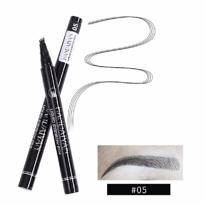 

HANDAIYAN Super Natural Four-Tooth Eyebrow Tattoo Pen Long-lasting Waterproof Sweatproof Fine Micro Carving Liquid Eyebrow Pencil