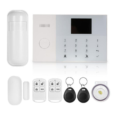 

433MHz Wireless GSM&WIFI SMS Auto dial Alarm Security System LCD Display Door Sensor PIR Motion Sensor Smart Home Burglar Security