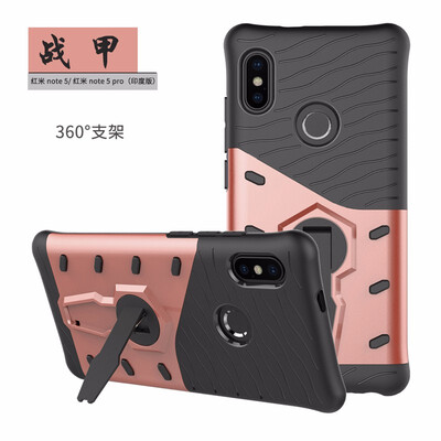 

Goowiiz Phone Case For Xiaomi Redmi Note 5Note 5 Pro India Luxury Armor TPUPC Silicone Hard Bracket