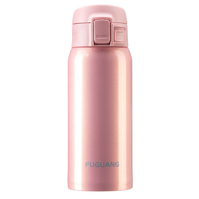 

Jingdong Supermarket] Fu Guang vacuum stainless steel men and women business bomb cover portable insulation Cup 350ml pink (WFZ1010-350