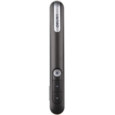 

Deli 33013 30 meters a key black screen flip pen PPT flip pen laser flip pen wireless projector dark gray red