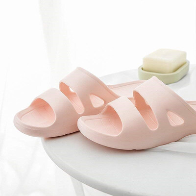 

Home slippers female summer thick bottom indoor couple bath Anti-Slip bath Korean flat plastic simple slippers male