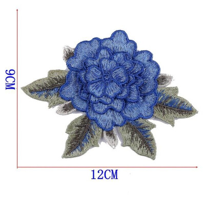 

1 Pcs New Brand 3D Patches Big Red Rose Flower Embroidered Patch DIY Iron On Sew On Fabric Repair Clothing For Wedding Patches