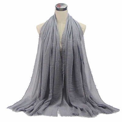 

Qianbeilivk Womens Premium Scarf Viscose Maxi Crinkle Cloud Hijab Soft Islam Muslim Shawl