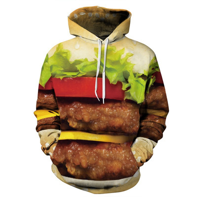 

QYDM040Mens Hoodie 3D Printed Women Pullover Sweater