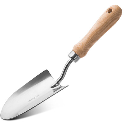 

wooden handle stainless steel wide shovel home gardening tools potted planting flowers planting ripper shovel home planting to