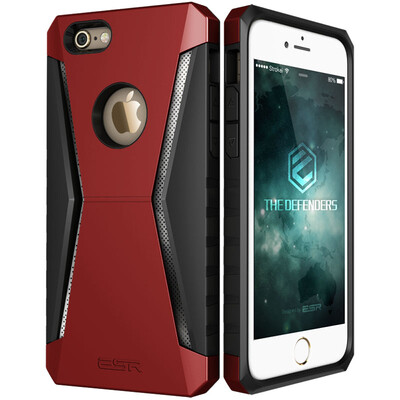 

Billion color ESR Apple iPhone6s Plus 6 Plus phone shell protective shell metal shatter-resistant shell defend the Alliance Series Special Attack - Star Red