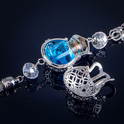 

platinum Milpro car pendant high-end car ornaments jewelry car pendant rear view mirror safe car decorations white crystal car hanging - lucky gems