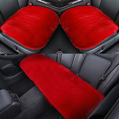 

Antarctic people nanjiren car seat cushion winter cashmere cushion imitation wool sofa cushion cushions car car seat cushion imitation wool pad three-piece Chinese red