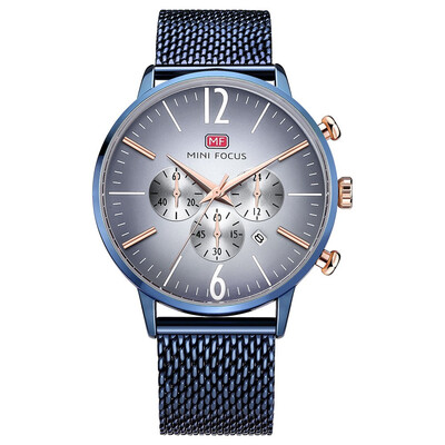 

BOFUTE Male Watches Fashion Casual Watch Quartz Watches Calendar Waterproof Metal Mesh Belt Genuine Leather Strap 0114G