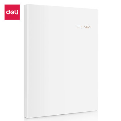 

Deli deli music series 20 pages A4 pocket information booklet folder folder student paper storage bag layer cloud white single only 72411