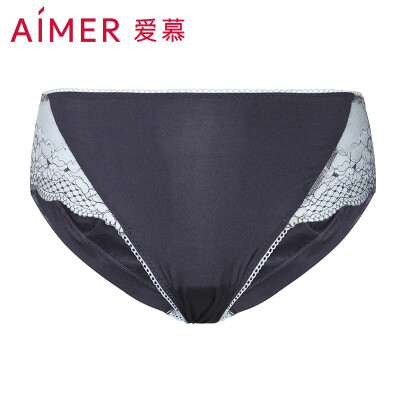 

Amour underwear mid-rise waist briefs sexy lace ladies underwear AM22DL1 blue gray 175XXL