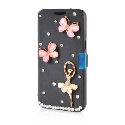 

MOONCASE Luxury Flower Crystal Leather Side Flip Wallet Pouch Case Cover for Samsung Galaxy Express 2 G3815