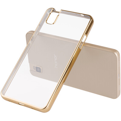

Excellent plating thin transparent mobile phone shell / TPU drop protection cover for Huawei glory 7i champagne gold