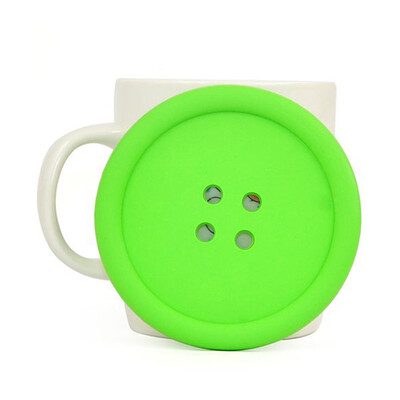 

mymei симпатичные и модные красочные силиконовые кнопки coaster Кубка Подушка держатель пить столовых мат