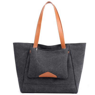 

Brand Large Pocket Casual Tote Female Travel Handbag Shoulder Crossbody Handbags Canvas Capacity Bags Women 2 Set Leisure bag