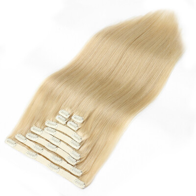 

Bhf Hair Clip In Human Hair Extension 10PiecesSet Peruvian Hair Silky Straight Double Drawn Hair Weave 160G1 1B246 613p27