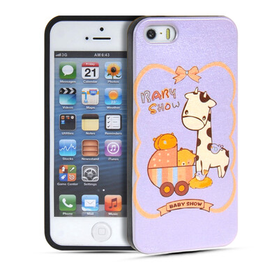 

MOONCASE Watercolor Art Soft Flexible Silicone Gel TPU Skin Shell Back Case Cover for Apple iPhone 5 / 5S