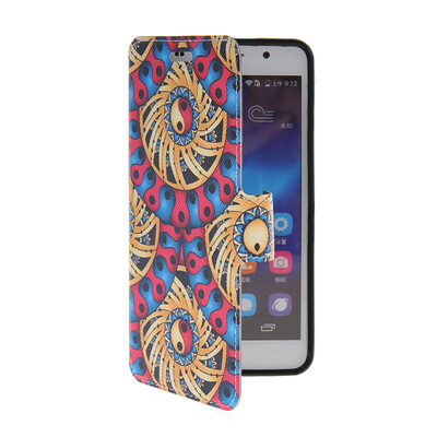 

MOONCASE Cute Pattern Leather Side Flip Pouch Stand Shell Back Case Cover for Huawei Honor 6