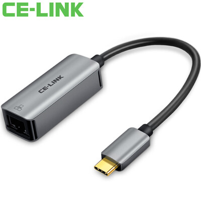 

CE-LINK Type-C to RJ45 wired network card Gigabit adapter Apple macbook network cable interface converter gray 01 m 4549