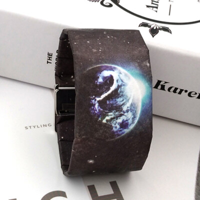 

Mo Fan Paper Watch Watch Paper Waterproof Black Technology Smart Watch New Creative Vibrato Watch Male Student Female Couple Tear Not Corrupt New Concept Paper Made Table Planet